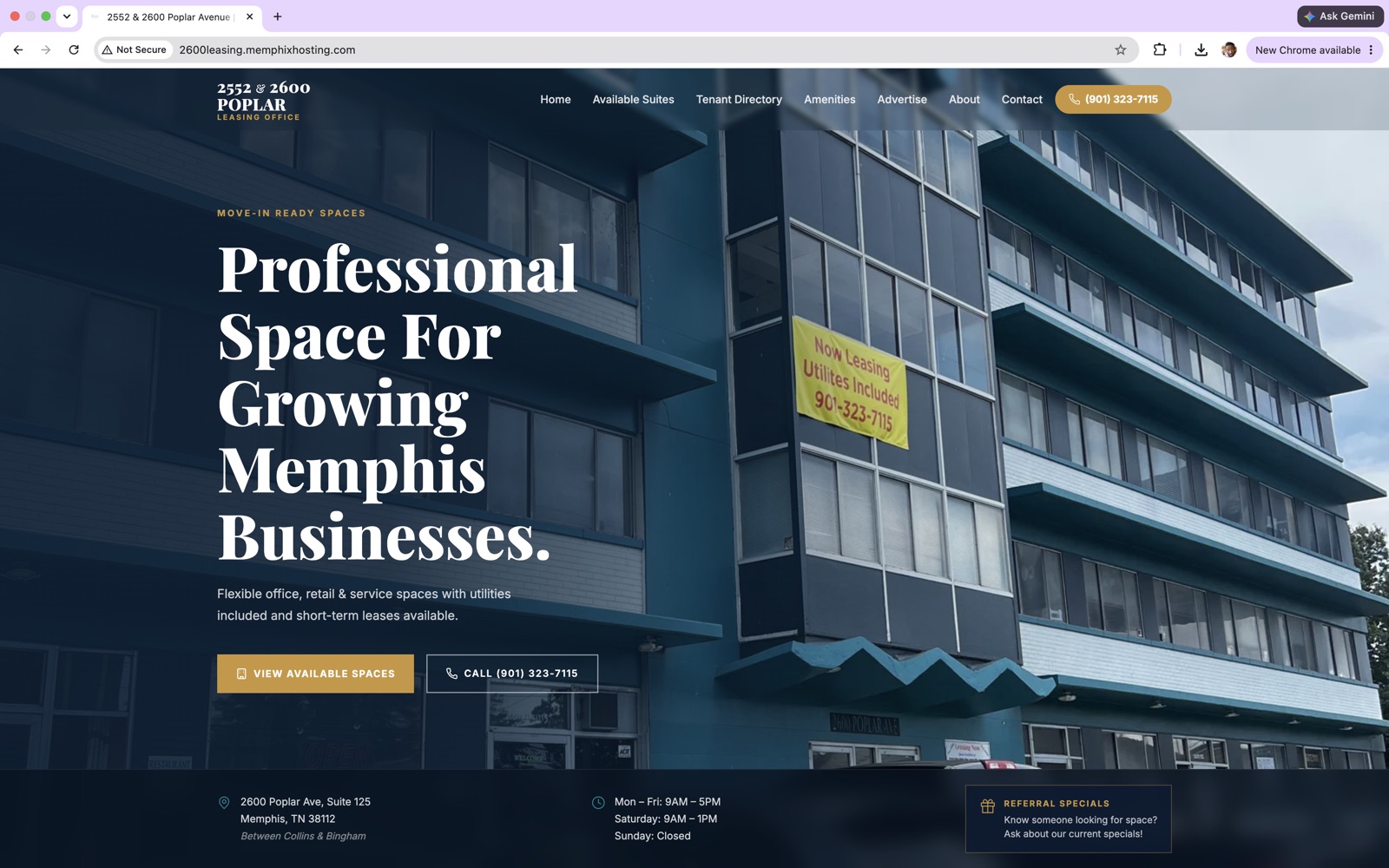 Poplar Leasing — built by Memphix