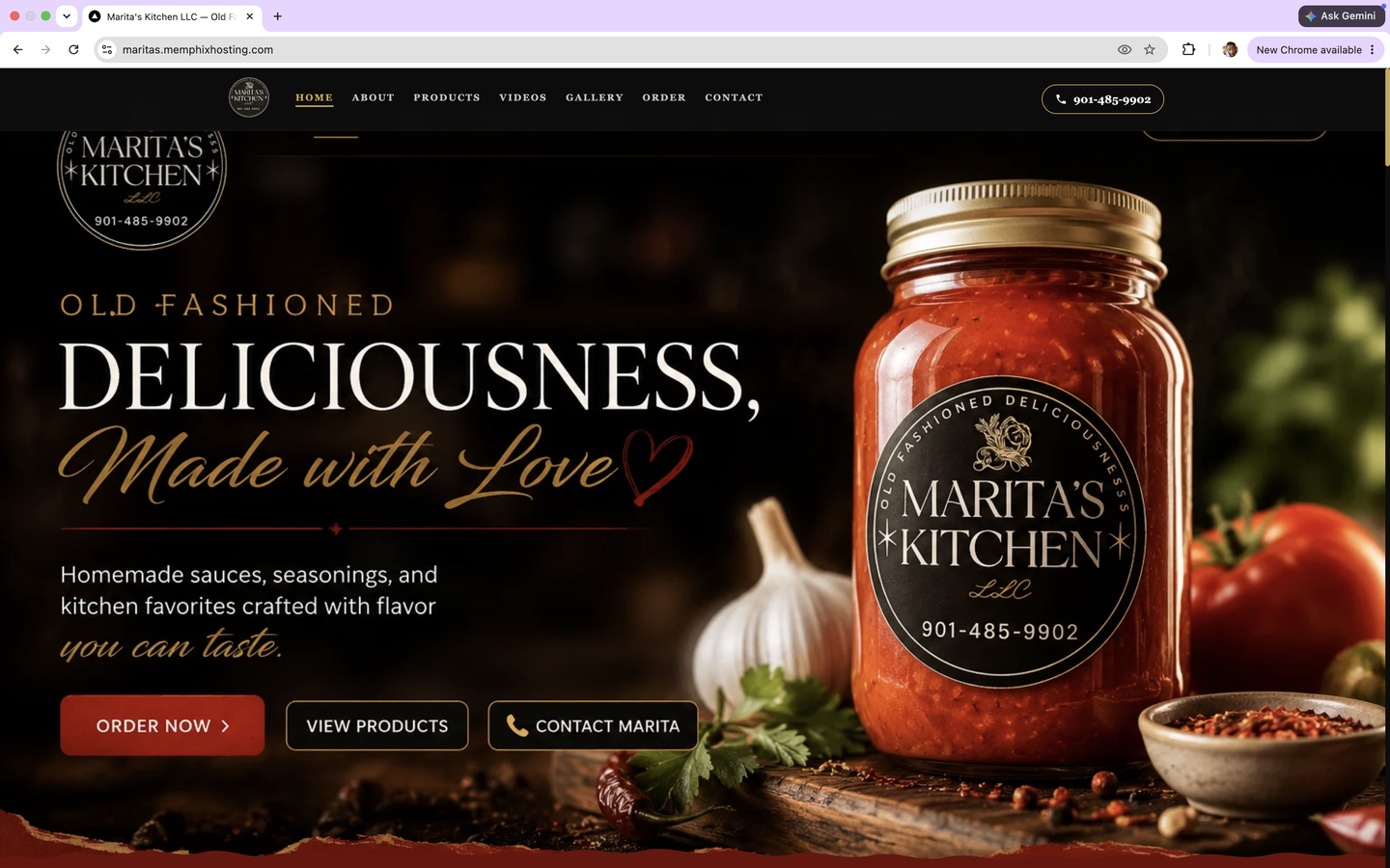 Marita's Kitchen LLC website