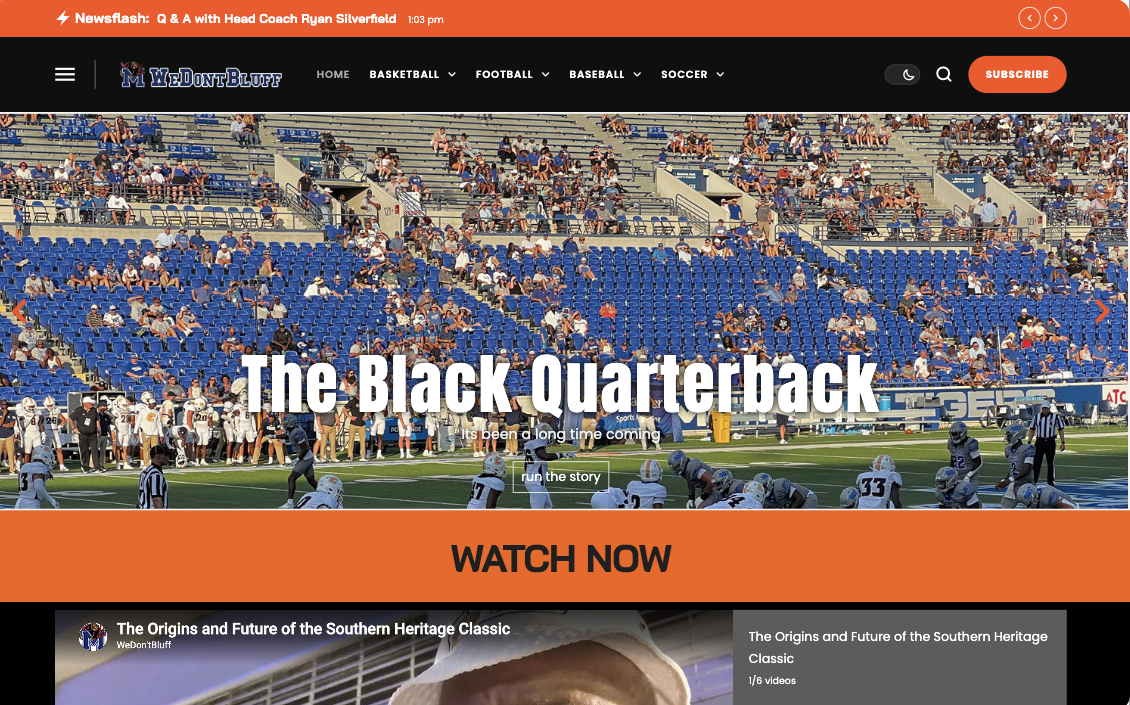 We Don't Bluff sports media website